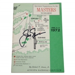 Jack Nicklaus Signed 1972 Masters Tournament Spectator Guide JSA #GG44611