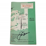 Jack Nicklaus Signed 1986 Masters Tournament Spectator Guide JSA #CC30722