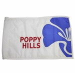Poppy Hills Course Flown White with Red & Blue Flag