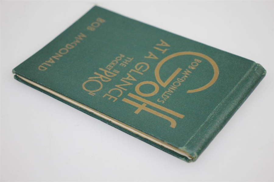 Bob MacDonald's 1931 'Golf at a Glance: The Pocket Pro' Booklet