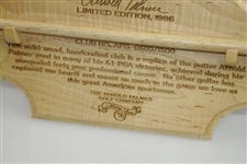 Arnold Palmer Ltd Ed 'The Original' Putter Display with 61 PGA Victories Carved in Wood