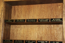 Nice Wooden Custom 15 Slot Golf Ball Display with Vintage Golf Ball Nameplates