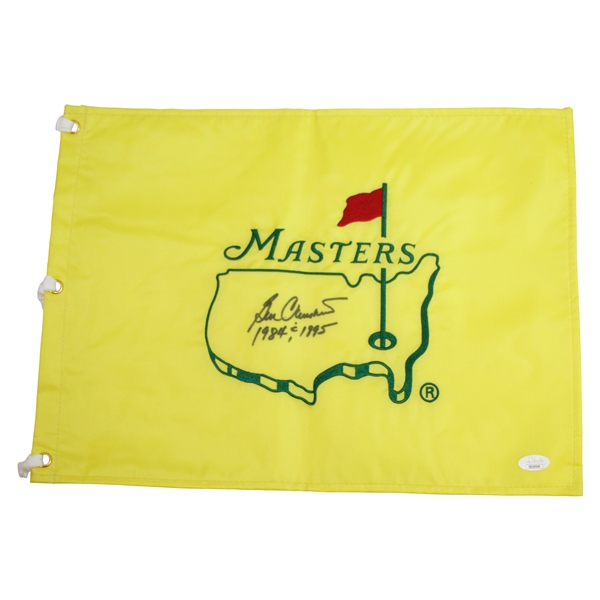 Ben Crenshaw Signed Undated Masters Embroidered Flag with Years Won FULL JSA #BB28948