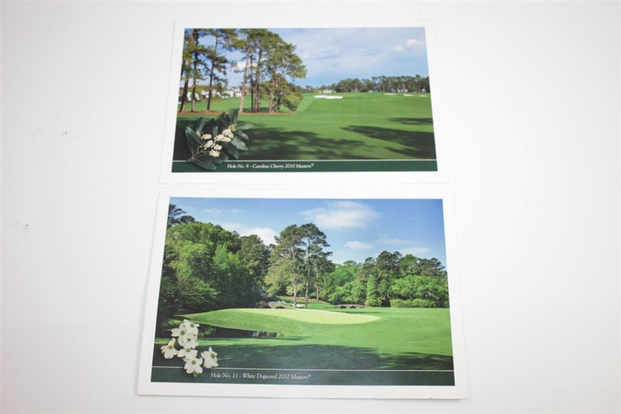 Eight Official Masters Tournament Menus - 2003, 2007, 2010, 2012, 2016, 2015, 2017, & Undated