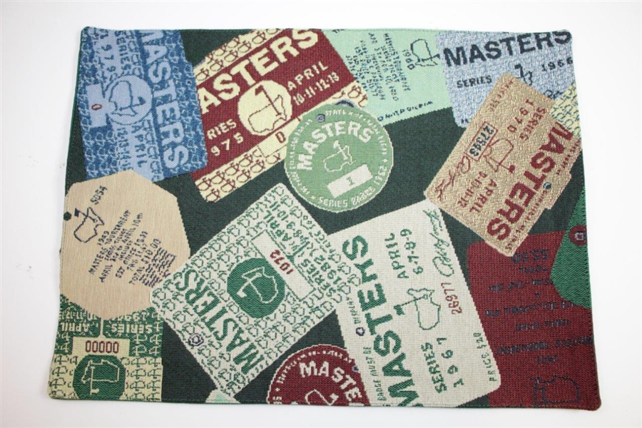 Four Masters Tournament Badge/Ticket Collage Cloth Place-mats - Different Designs
