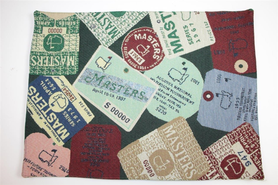Four Masters Tournament Badge/Ticket Collage Cloth Place-mats - Different Designs