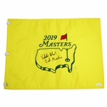 Viktor Hovland Signed 2019 Masters Embroidered Flag with 1st Masters FULL JSA #HH26543
