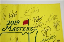 Tiger Woods & Field Signed 2019 Masters Embroidered Flag - Wow! FULL JSA #BB46534