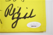 Tiger Woods & Field Signed 2019 Masters Embroidered Flag - Wow! FULL JSA #BB46534