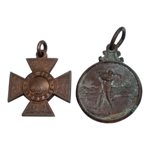 Maltese Cross Style Luffness New Club Crossed Clubs Medal with Circular Unmarked Medal