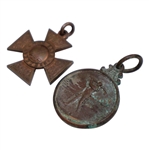 Maltese Cross Style Luffness New Club Crossed Clubs Medal with Circular Unmarked Medal