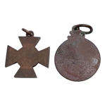 Maltese Cross Style Luffness New Club Crossed Clubs Medal with Circular Unmarked Medal