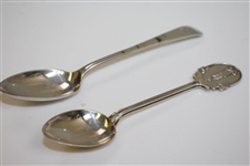 Six Sterling Silver English Hallmarked Decorative Golf Spoons - Various Scenes/Depictions