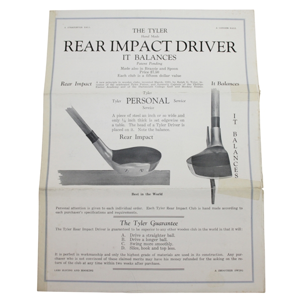 Four Page Brochure on 'The Tyler' Rear Impact Driver - It Balances