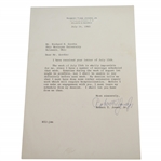 Bobby Jones Signed July 14, 1965 Letter on Personal Letterhead to Richard Gordin JSA ALOA