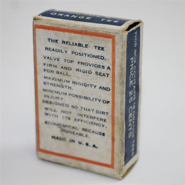 Pryde's Orange Tee Box with Orange Tees Pat. Jan. 13, 1925 - Great Condition