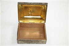 Post-Swing Golfer with Caddy Relief Keepsake/Trinket Box