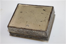 Post-Swing Golfer with Caddy Relief Keepsake/Trinket Box