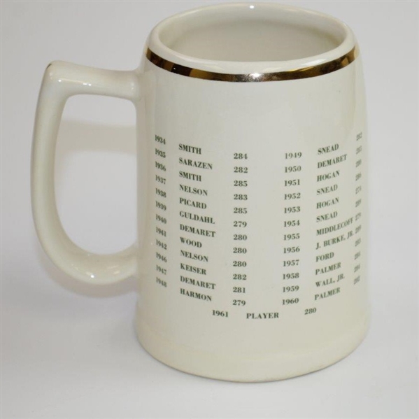 1962 Masters Tournament Ceramic Mug with Champions on Reverse
