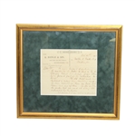 Douglas McEwan Hand-Written Letter on D. McEwan & Son Letterhead JSA ALOA