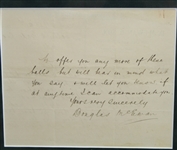 Douglas McEwan Hand-Written Letter on D. McEwan & Son Letterhead JSA ALOA