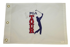 Ten Major Champions Single Signed PGA Tour & Other Embroidered Golf Flags - All with JSA Certs