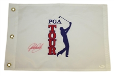 Ten Major Champions Single Signed PGA Tour & Other Embroidered Golf Flags - All with JSA Certs