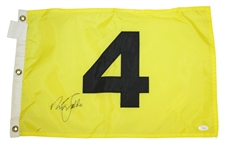 Ten Major Champions Single Signed PGA Tour & Other Embroidered Golf Flags - All with JSA Certs