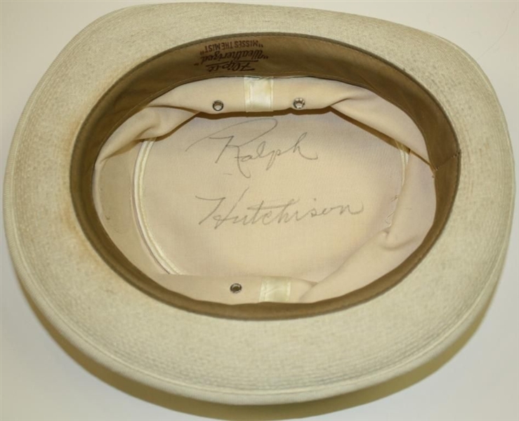 Ralph Hutchison (Masters 18th Hole Announcer) Personal Signed Masters Hat