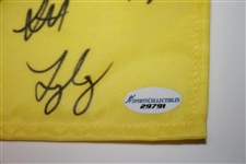 Multi-Signed 2013 Masters Embroidered Flag Inc. with Jordan Spieth JSA ALOA
