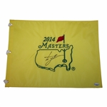 Luke Donald Signed 2014 Masters Embroidered Flag JSA ALOA