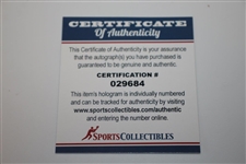 Luke Donald Signed 2014 Masters Embroidered Flag JSA ALOA