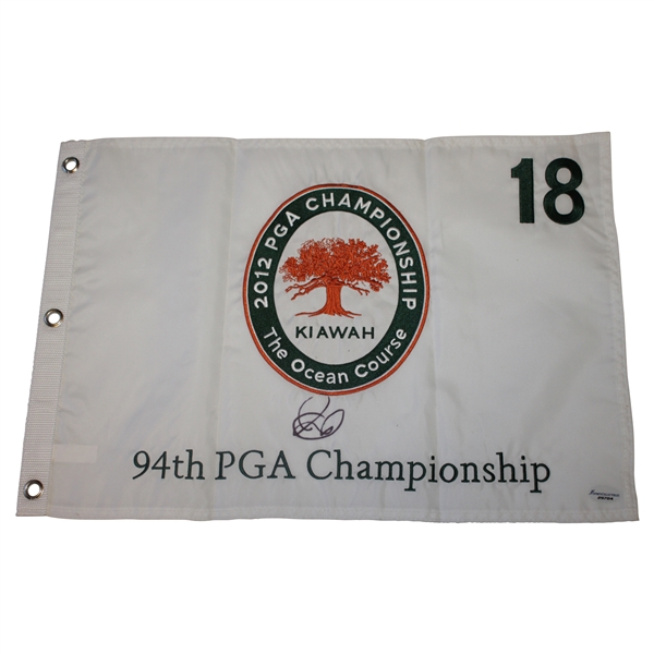 Rory McIlroy Signed 2012 PGA Championship at Kiawah Island Embroidered Flag JSA ALOA