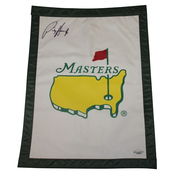 Padraig Harrington Signed Undated Masters Garden Flag JSA ALOA