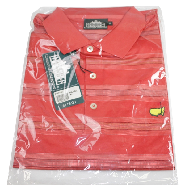Augusta National 'Clubhouse Collection' Short Sleeve Unopened Mandarin Golf Shirt - XL