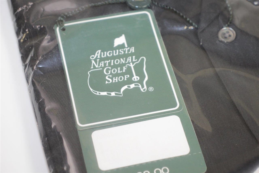 Augusta National Golf Club 'Golf Shop' Short Sleeve Unopened Black Golf Shirt - XL