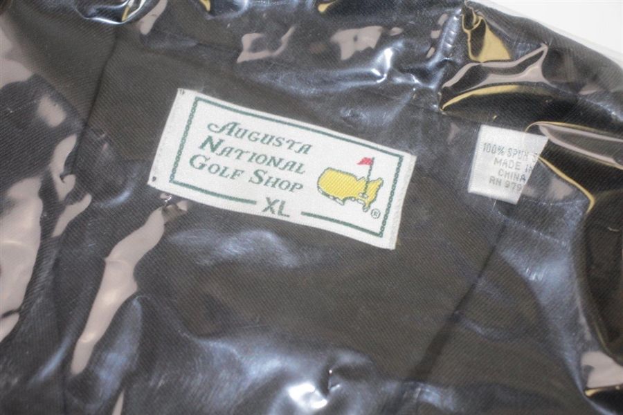 Augusta National Golf Club 'Golf Shop' Short Sleeve Unopened Black Golf Shirt - XL
