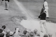 Ben Hogan 1954 Masters Original Wire Photo from Title Defense of 1953 Win - Bunker Shot