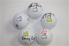 Masters Champs Burke, Aaron, Zoeller, Immelman, & Crenshaw Signed Masters Logo Golf Balls JSA ALOA
