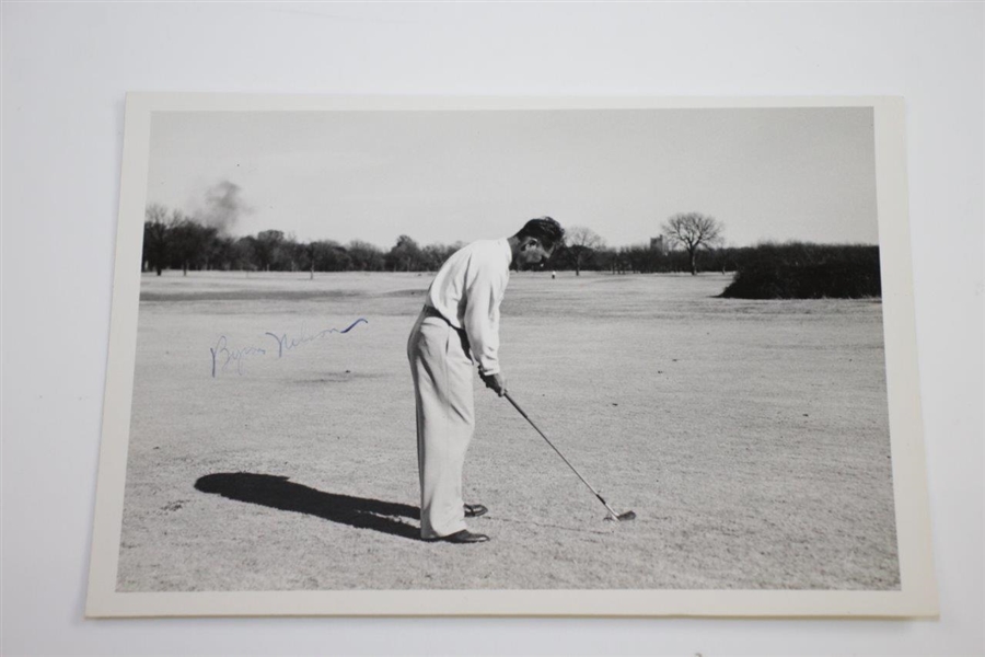 Byron Nelson Signed Three Swing Sequence Photos - Time Period Autographs JSA ALOA