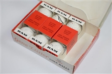 Nine Gene Littler Signed Personal Logo Golf Balls in Sleeves with Signed Box JSA ALOA