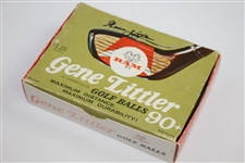 Nine Gene Littler Signed Personal Logo Golf Balls in Sleeves with Signed Box JSA ALOA