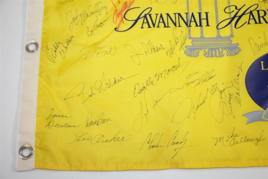 Multi-Signed Legends of Golf Flag with Archer, Moody, H. Green, Coody, & others JSA ALOA