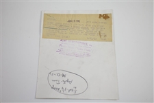 Bobby Jones 1942 Arrives for Air Force Duty Original ACME Wire Photo