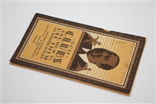 1929 'Golf Clubs and How to Use Them' by Walter Hagen Brochure
