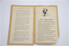 1929 'Golf Clubs and How to Use Them' by Walter Hagen Brochure
