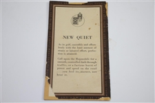 1929 'Golf Clubs and How to Use Them' by Walter Hagen Brochure