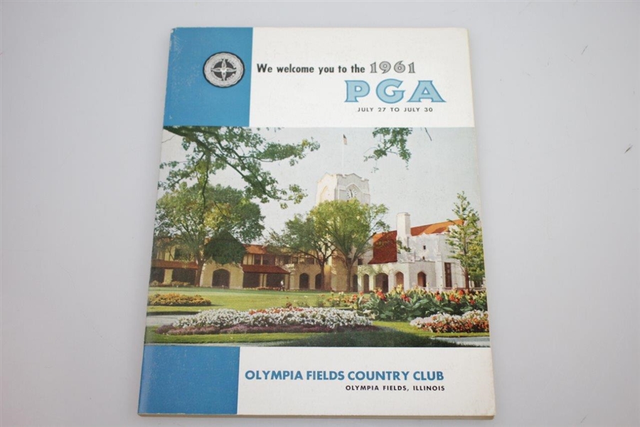 1961 PGA Championship at Olympia Fields Official Program - Jerry Barber Winner