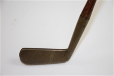 Circa 1915 J. MacGregor Dayton OH. Accurate Flanged Brass Head Putter - Shaft Stamp