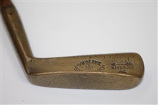 Circa 1915 J. MacGregor Dayton OH. Accurate Flanged Brass Head Putter - Shaft Stamp